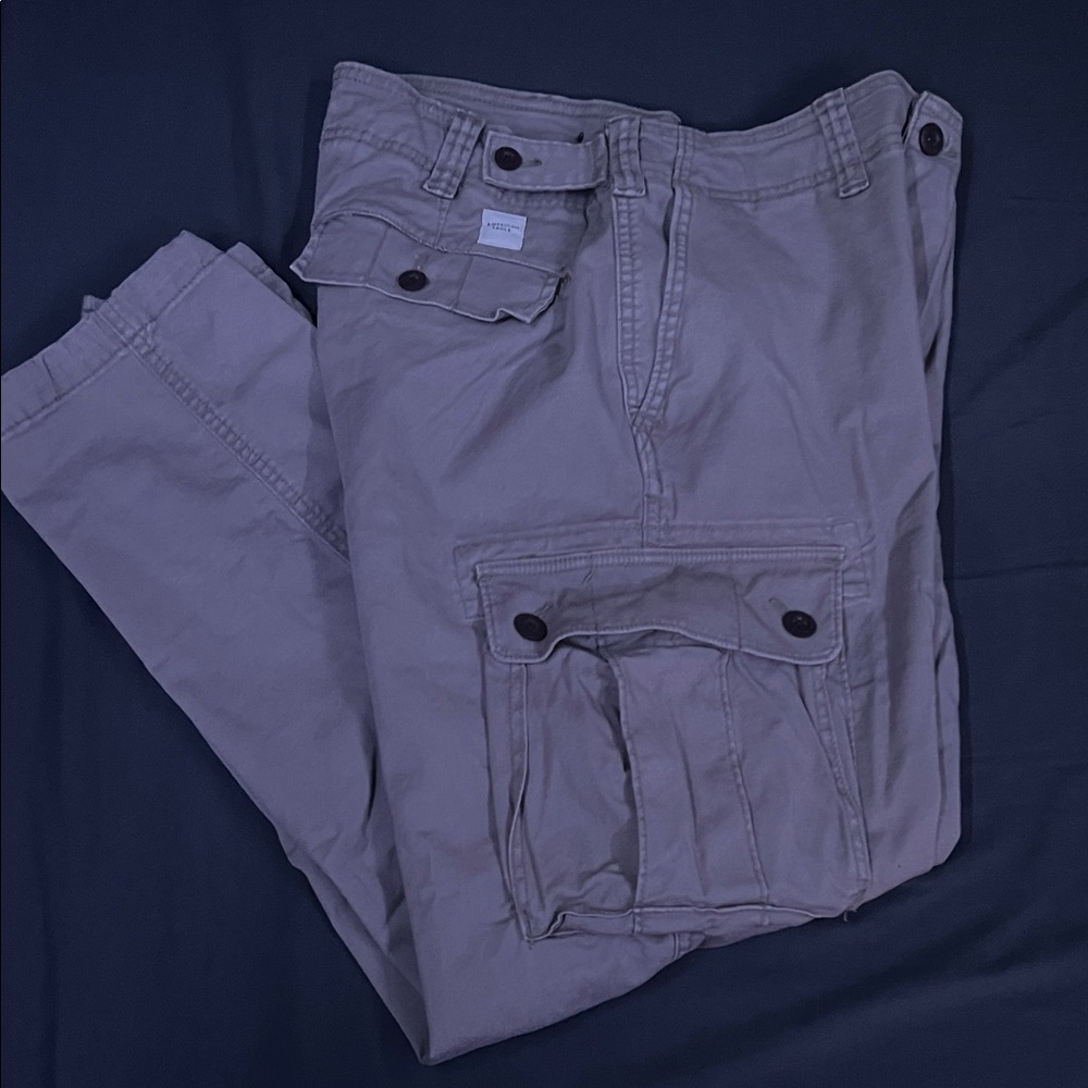 American Eagle Outfitters Men's Gray Cargo Pants